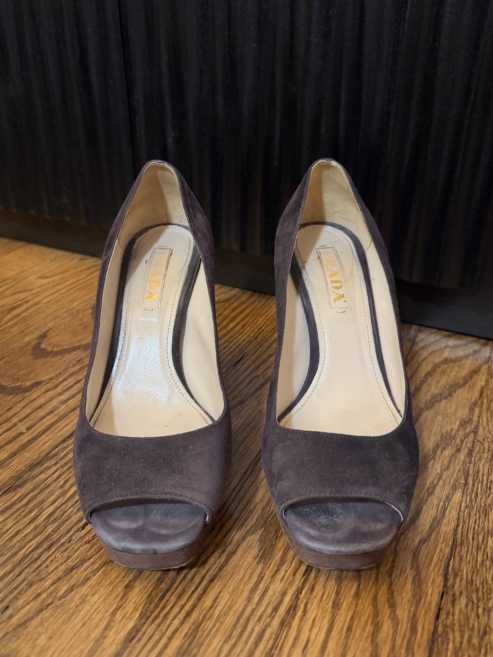 Prada Suede Brown Pumps Size 37.5